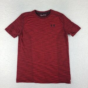 Under Armour Shirt Boys YXL Dark Red‎ Threadborne Crewneck Performance T-Shirt